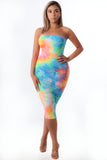 Tie Dye Tube Dress