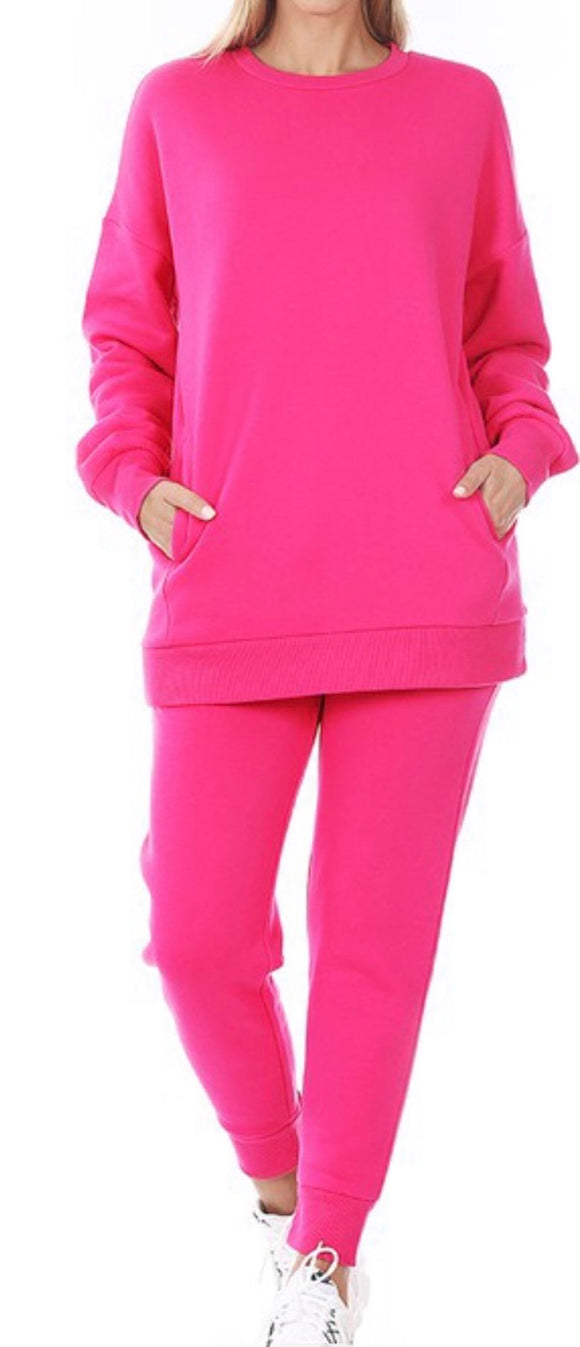 The “Forever  Chic” Pink Jogger Set
